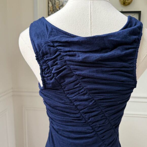 Plenty by Tracey Reese Anthropologie Blue Ruched Stretchy Fit and Flare Maxi Dre - Picture 5 of 8